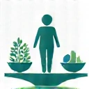 Icon representing weight management, perhaps a scale or a person achieving fitness goals.